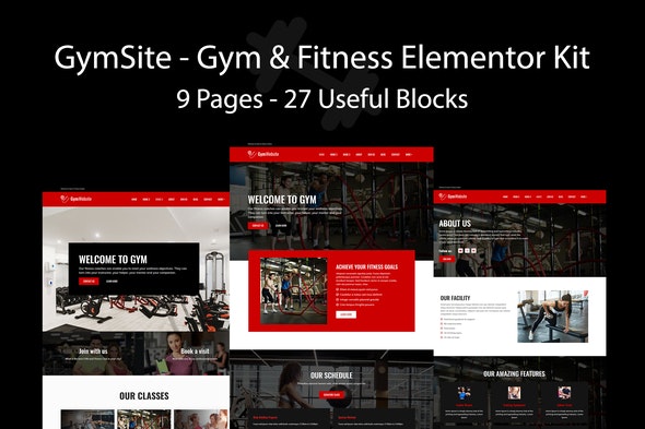 Gymsite - Gym & Fitness Elementor Template Kit